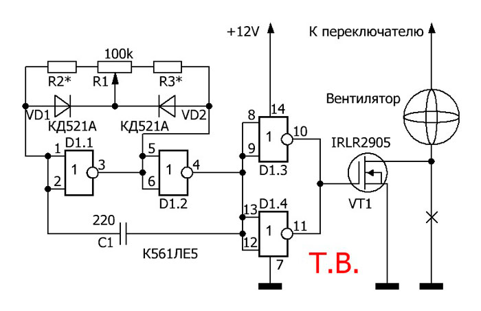 Регулятор скорости AC вентилятора 0-10 В | 10 А