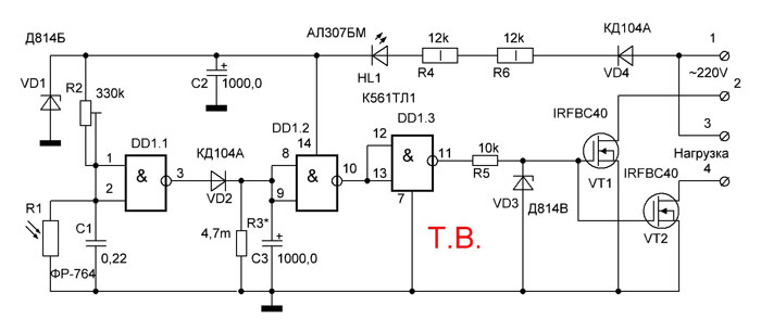 XY-J04 - таймер-триггер включения питания на полевых транзисторах (5-36В, 15А, 400Вт)