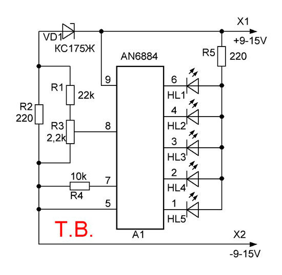 Светодиодный индикатор AD16-22DS, 220VAC, зеленый ( 1013206 )